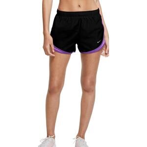 Nike Black Lavender Purple Tempo Athletic Running Shorts Women's Size Large